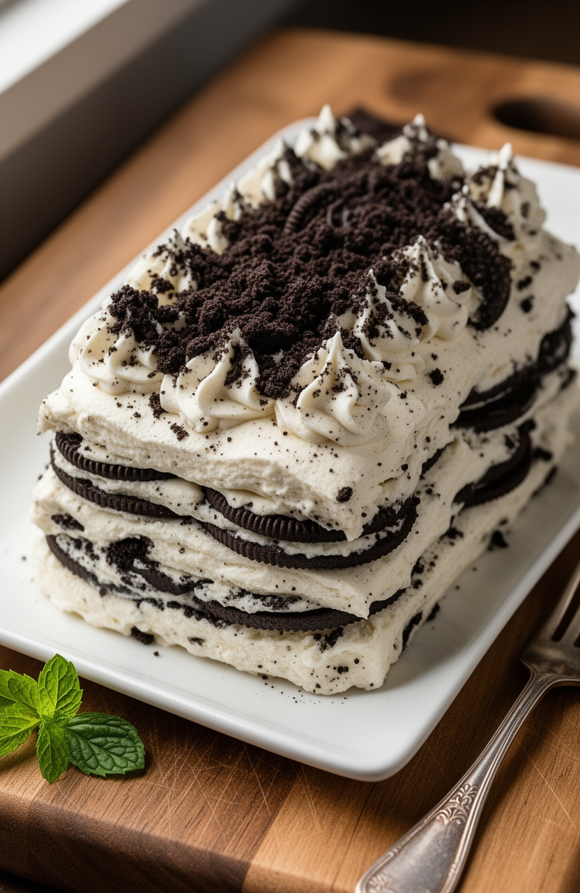 Lazy Day Easy No-Bake Oreo Icebox Cake