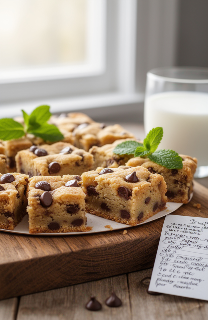 No Bake Chocolate Chip Cookie Dough Bars for Instant Cravings