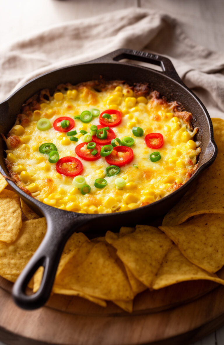 30-Minute Jalapeño Corn Dip Served Warm for Graduation Open House Buffet
