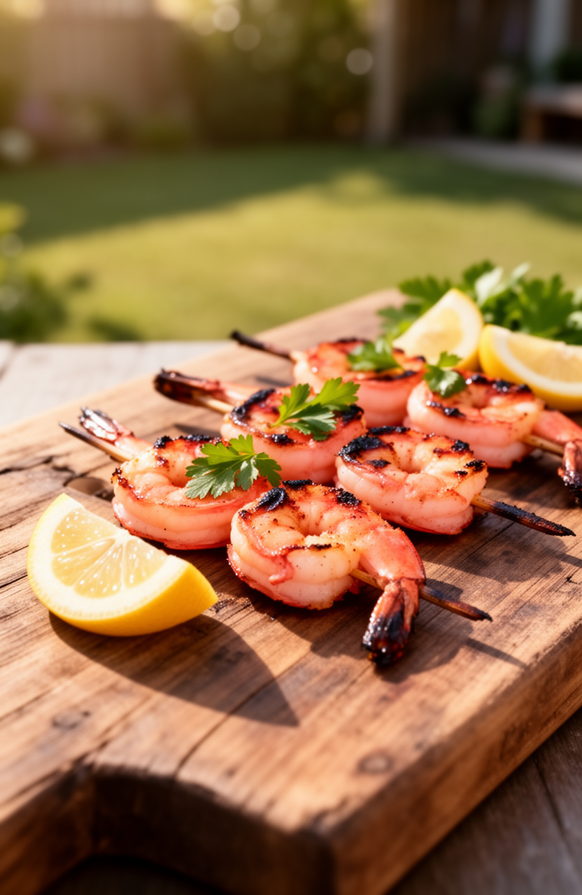 Best Grilled Shrimp Skewers for Summer Graduation Party Backyard Cookout