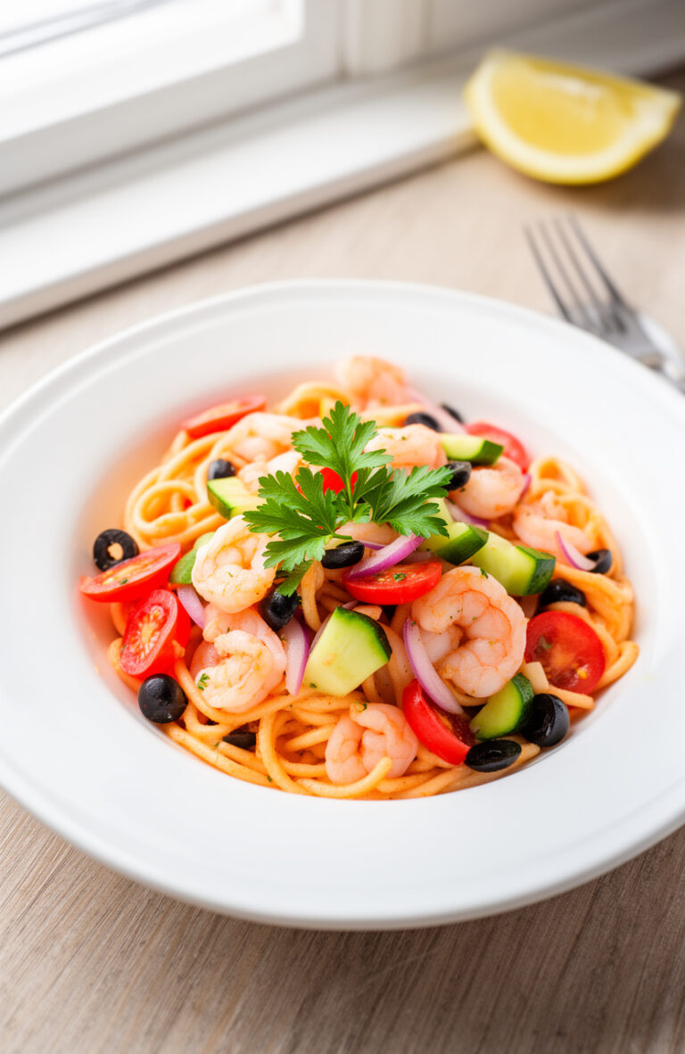 Best Shrimp Pasta Salad for Summer Graduation Party Potluck Spread