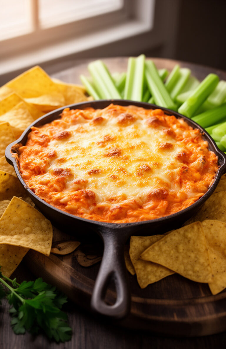 Cheesy Buffalo Chicken Dip Recipe for Game Day or Parties