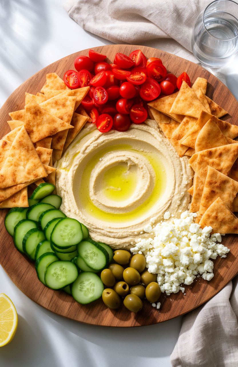 Easy Mediterranean Mezze Picnic Platter — Aesthetic Outdoor Spread Idea