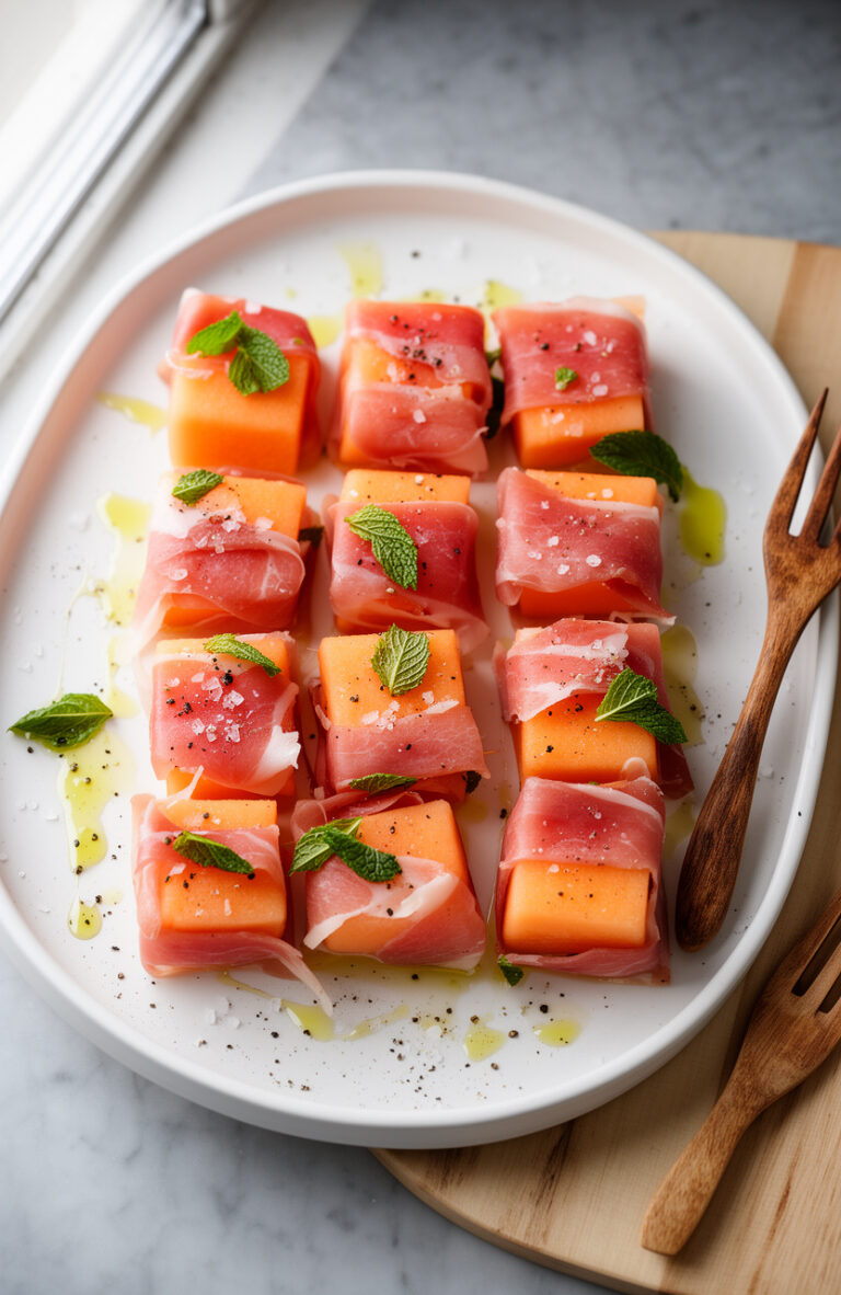 Easy Prosciutto Melon Skewers — Elegant Summer Picnic Appetizer Idea