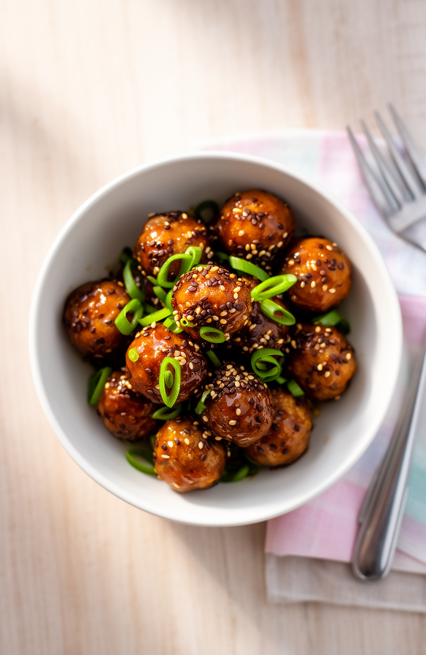Easy Slow Cooker Honey Garlic Meatballs for Graduation Party Buffet Table