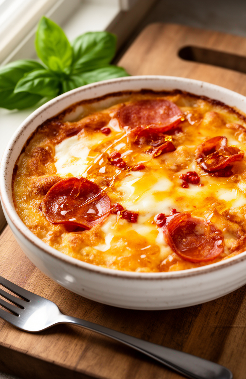 Hot Honey Pepperoni Pasta Bake