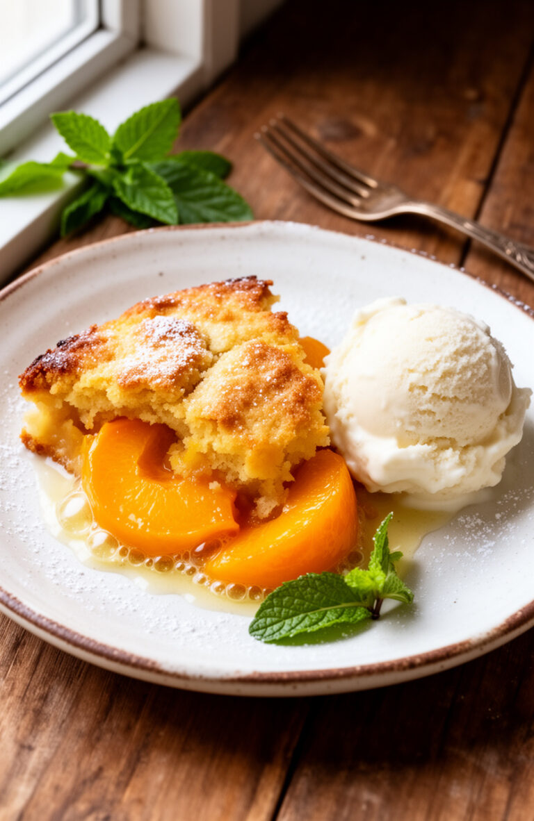 Quick Peach Cobbler with Fresh Peaches (Easy Summer Dessert)