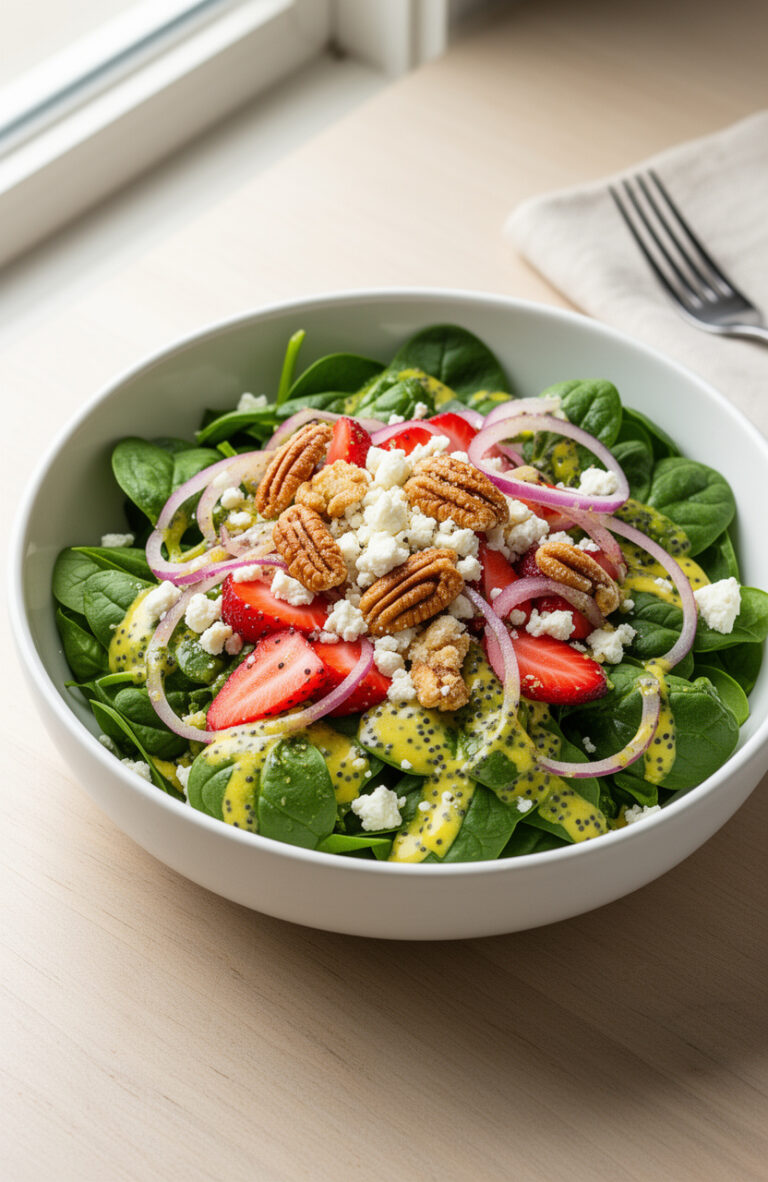 Strawberry Spinach Salad with Poppy Seed Dressing — Perfect Summer Picnic Recipe