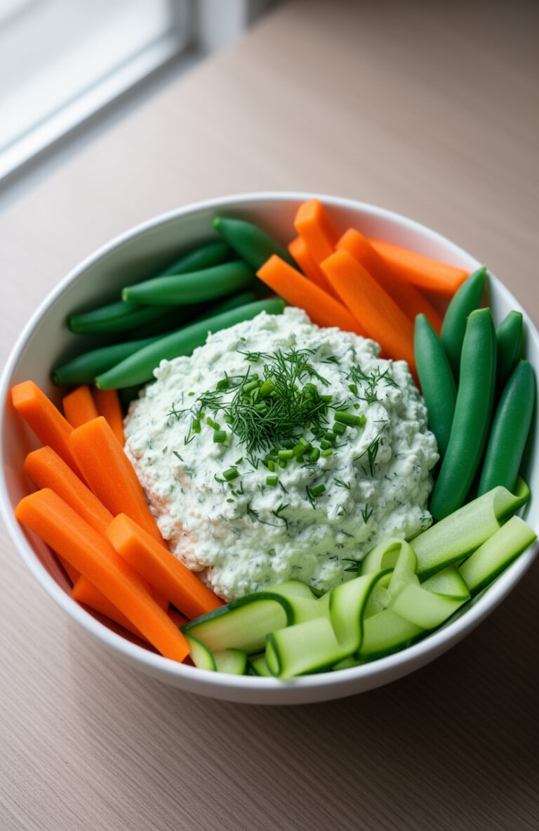 Viral Cottage Cheese Veggie Dip (High-Protein Picnic Snack)