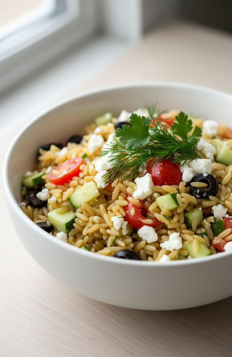 Viral Greek Orzo Salad (The Best Cold Picnic Recipe for Summer)
