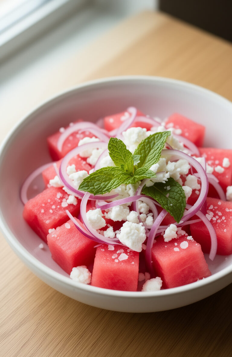 Watermelon Feta Mint Salad — Refreshing Picnic Side Dish for a Crowd
