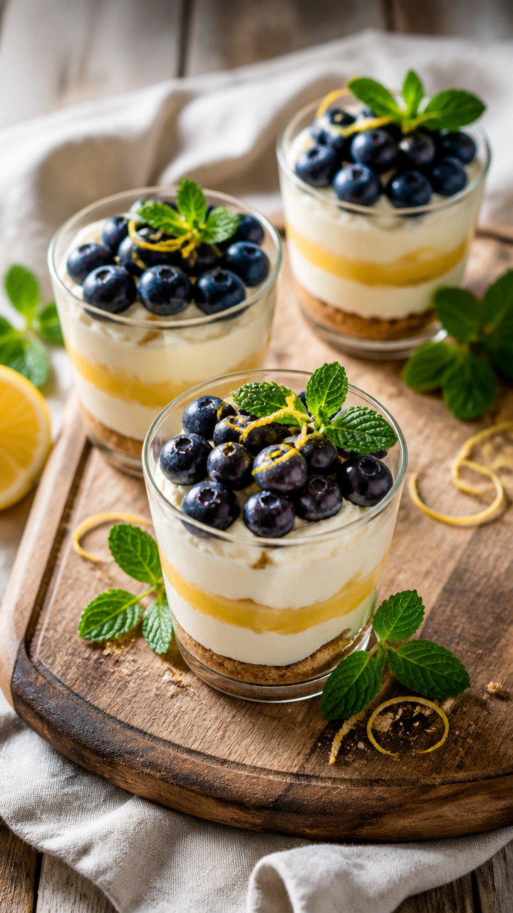 Blueberry Lemon Mascarpone Dessert Cups For Brunch Parties