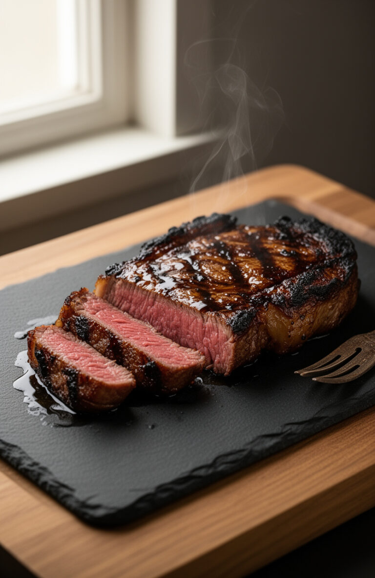 Bourbon Glazed Grilled Steak for Father’s Day Cookout
