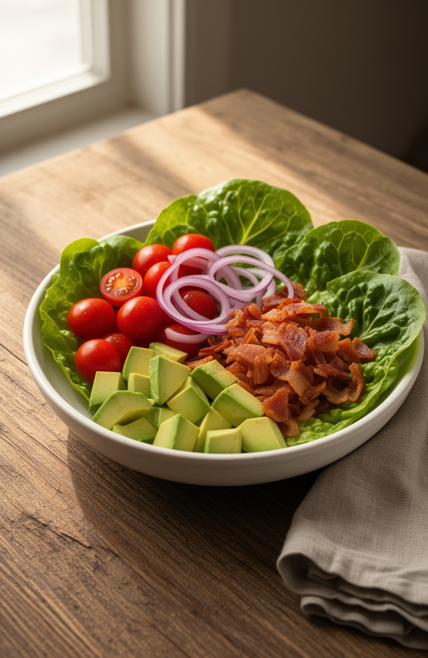 Easy Bacon Avocado BLT Salad for Quick Lunch