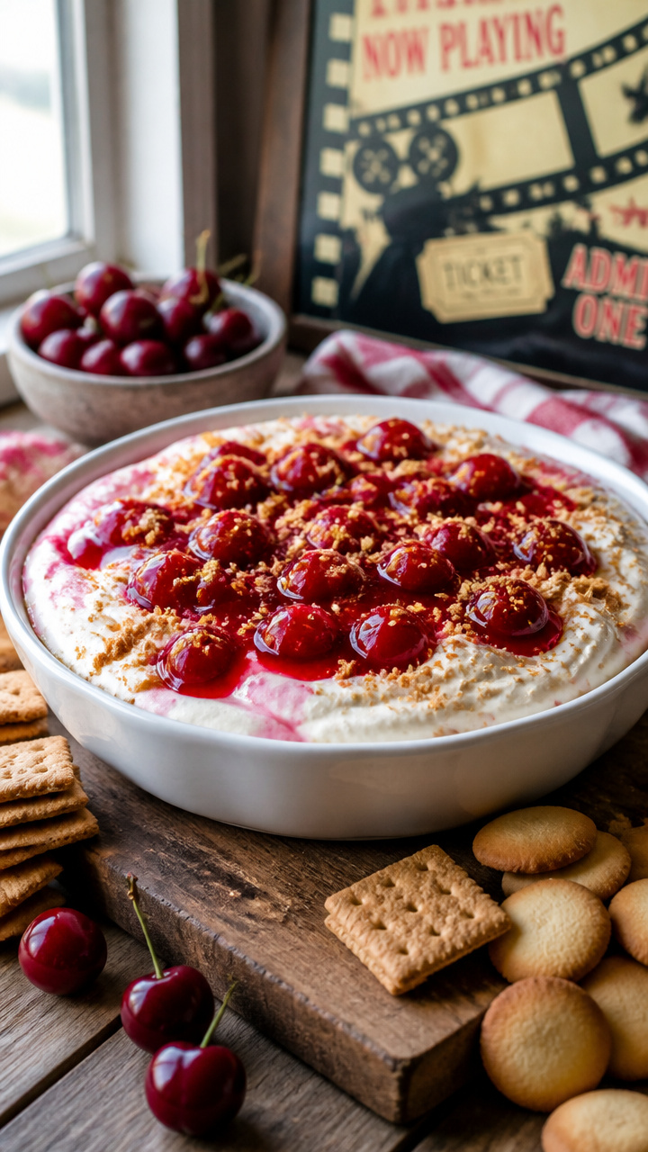 Easy Cherry Cheesecake Dip For Summer Movie Nights