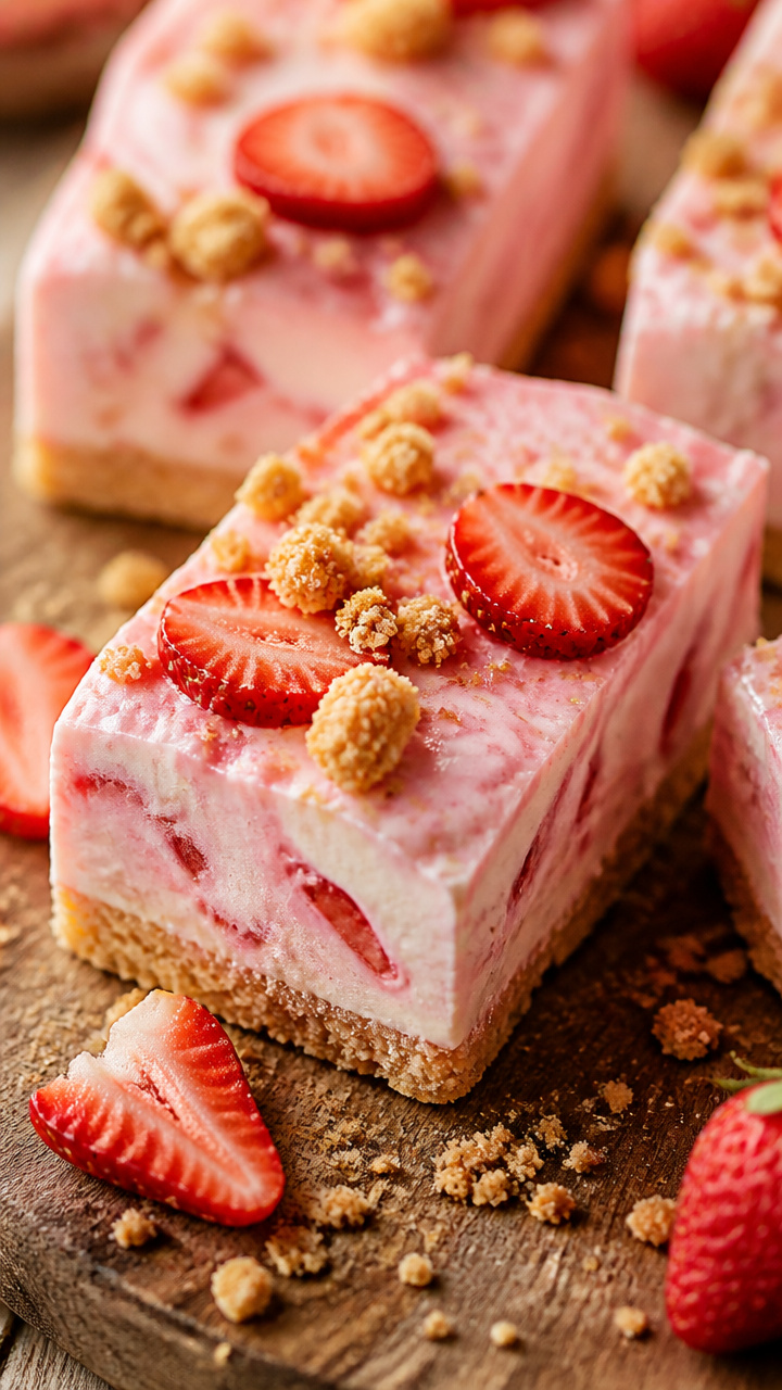 Easy Frozen Strawberry Shortcake Ice Cream Bars For Summer Parties