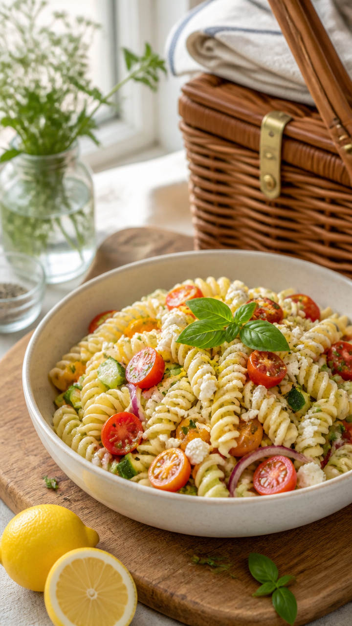 Easy Lemon Herb Pasta Salad for Summer Picnics