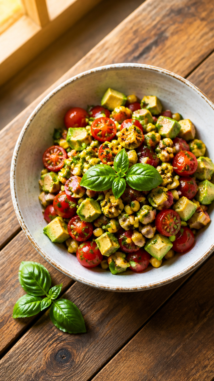 Fresh Avocado Corn Tomato Salad for Summer BBQs