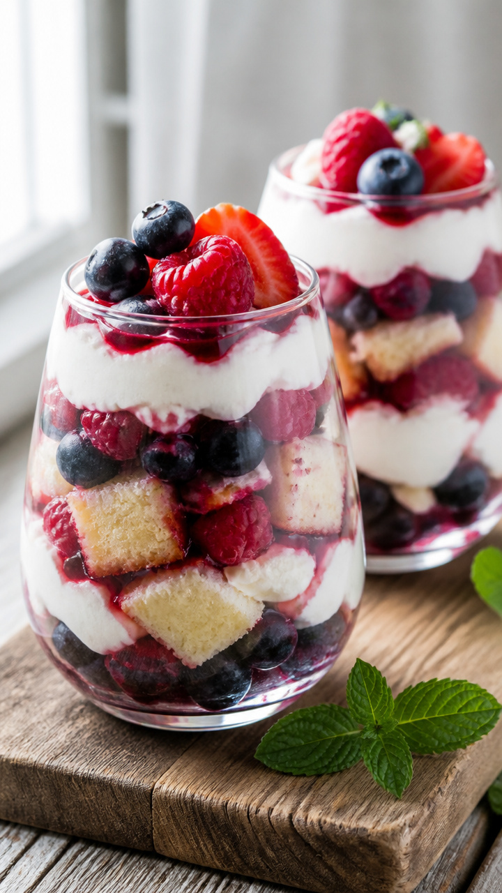 Fresh Berry Chantilly Parfaits For Baby Shower Desserts
