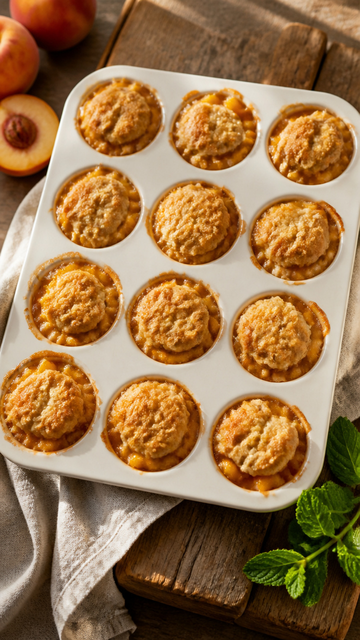 Mini Peach Cobbler Dessert Cups For Summer Potlucks