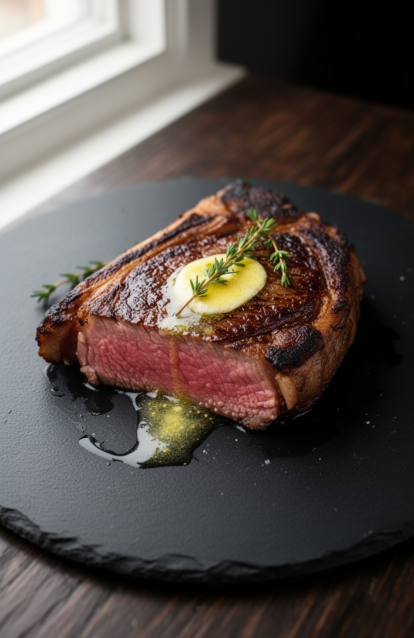 Reverse Seared Ribeye Steak with Perfect Crust
