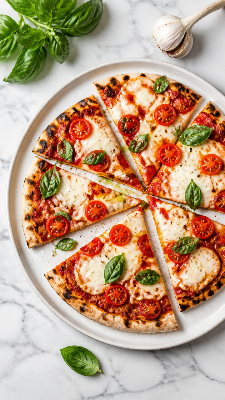 Easy Grilled Flatbread Pizza with Fresh Tomatoes