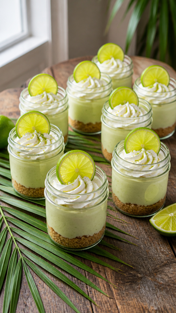 No-Bake Key Lime Pie Jars For Pool Party Desserts