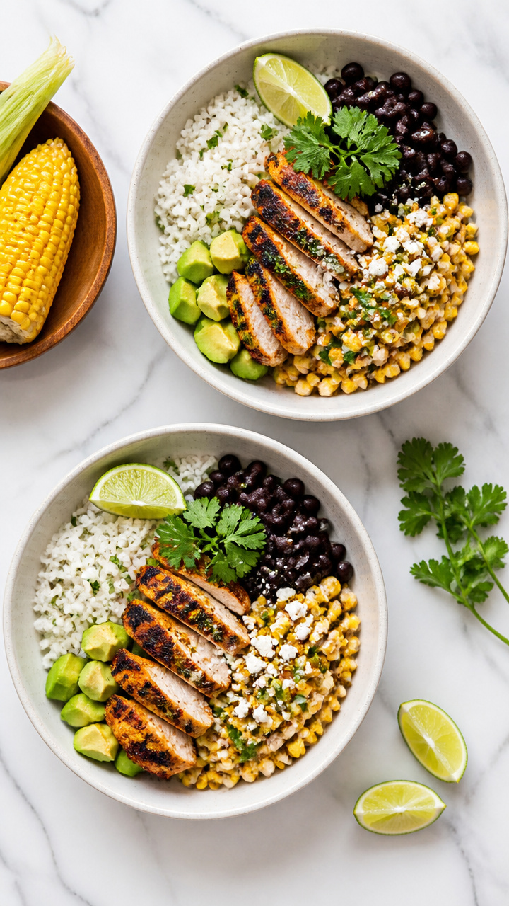 Spicy Grilled Chicken Street Corn Bowls Recipe