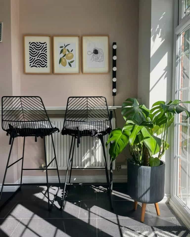Bar Stools and Wall Table