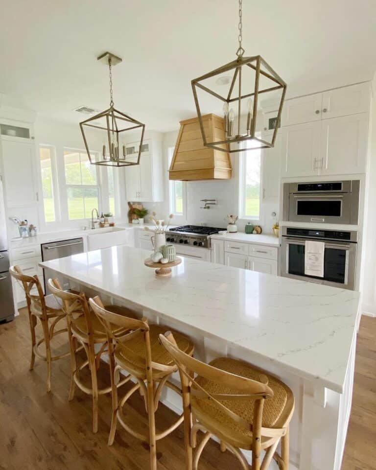 Beachy Rattan and Oak Accents