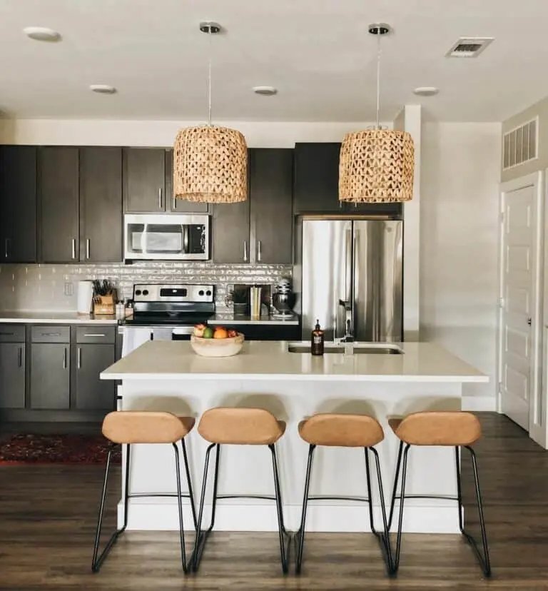 Black Cabinets, White Countertop