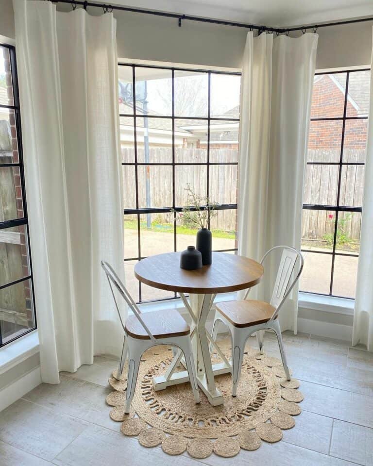 Black Window Breakfast Nook