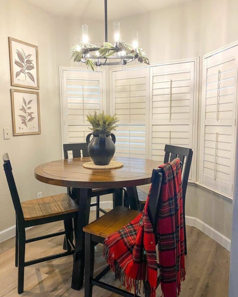 Black wood dining set