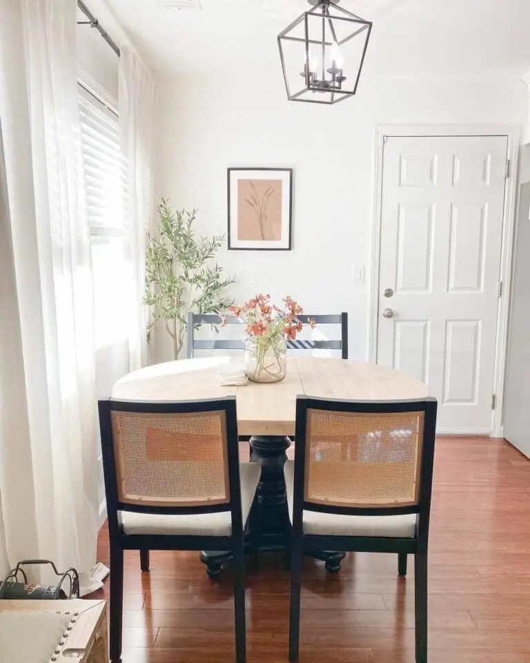 Bold furniture, simple walls