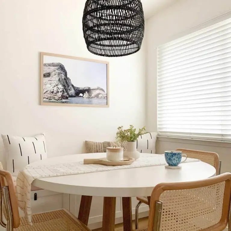 Cane and wood chairs