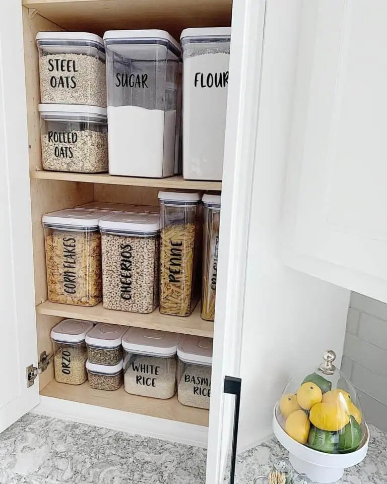 Countertop pantry with containers