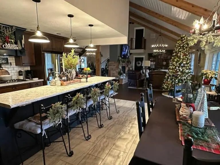Dark Farmhouse Christmas Kitchen