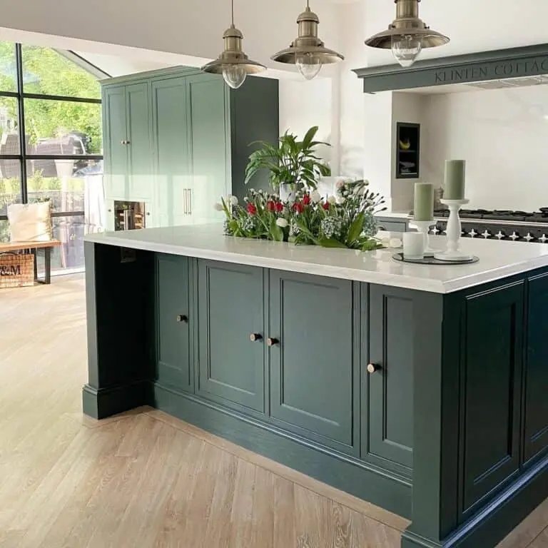 Dark Green Cabinets