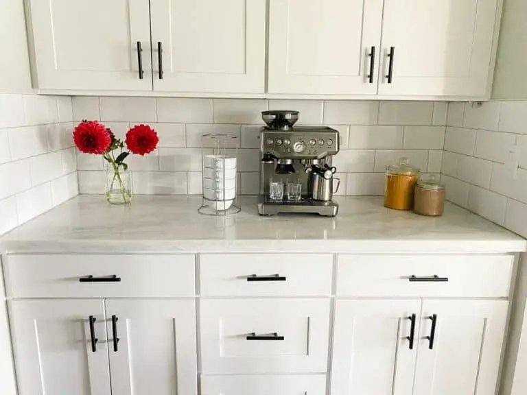 Farmhouse pantry with coffee station
