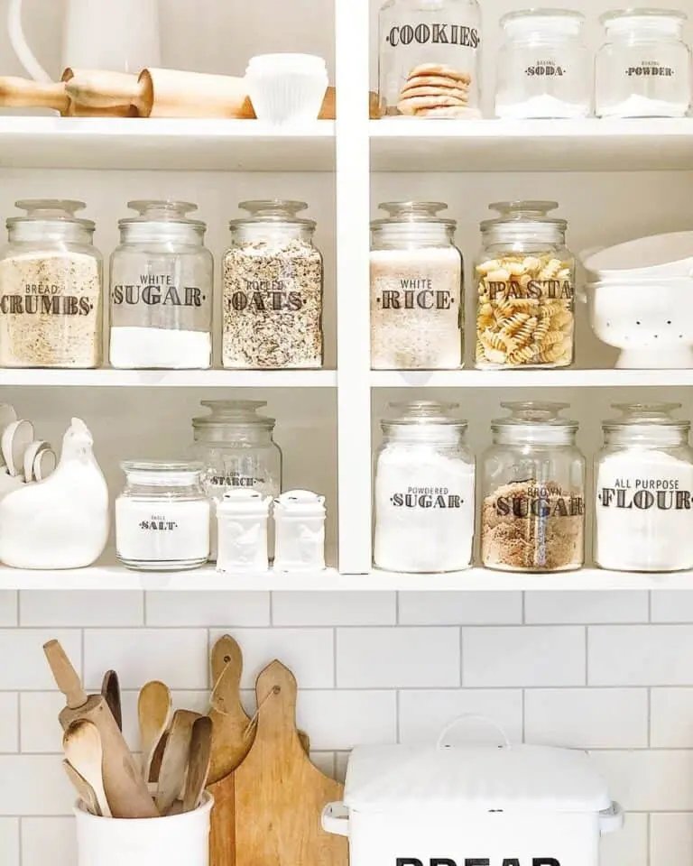 Glass Jars with Labels