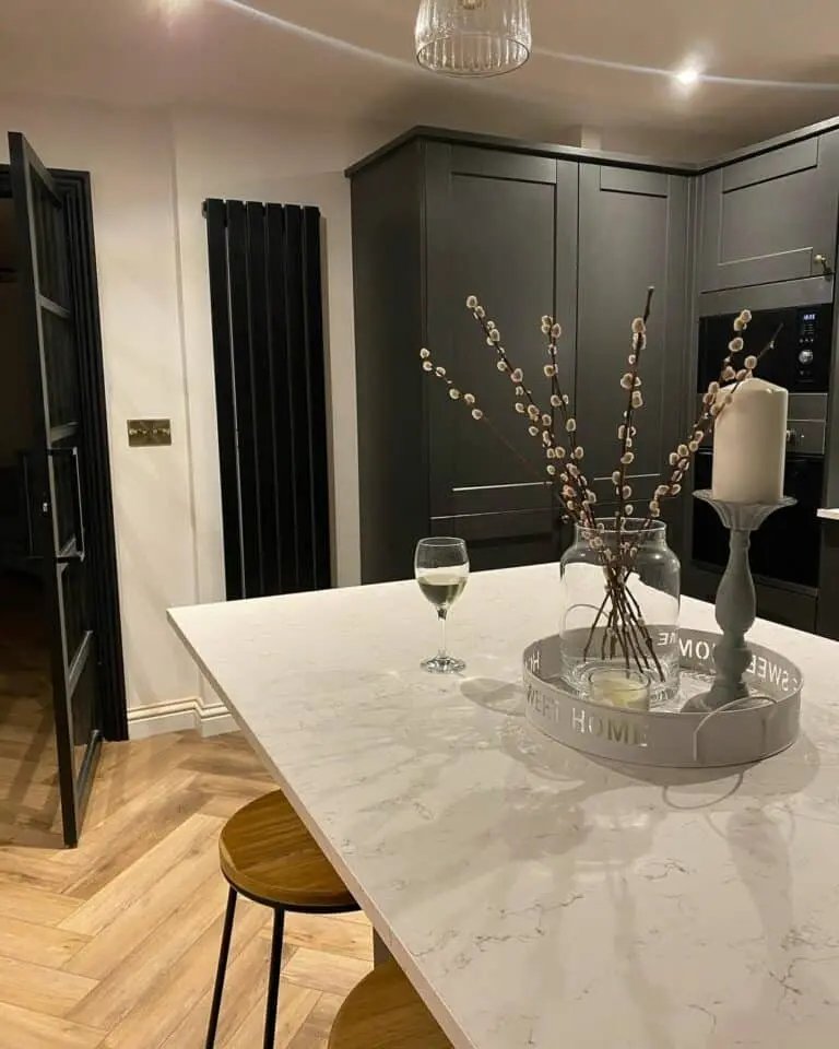 Marble Countertop with Gray Veins