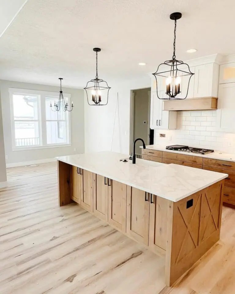 Oak Cabinets with Natural Light