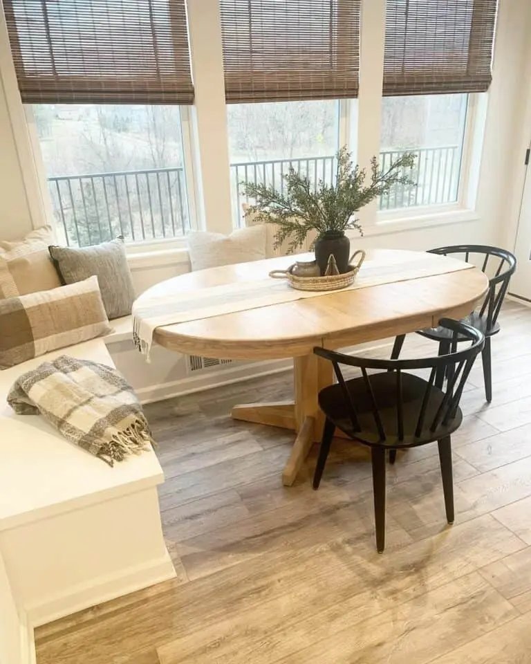 Oval table for more space