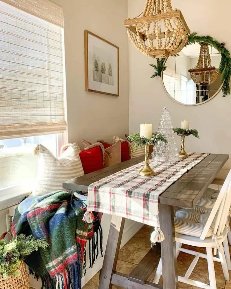 Plaid Runner and Pillows