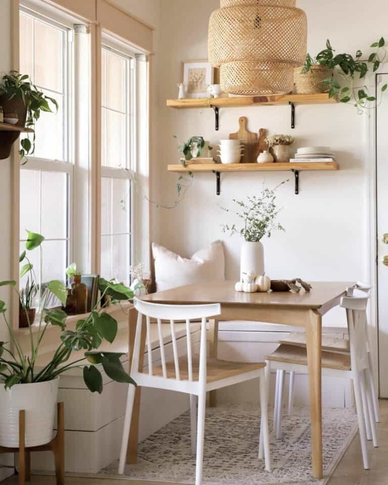 Plants in Breakfast Nook