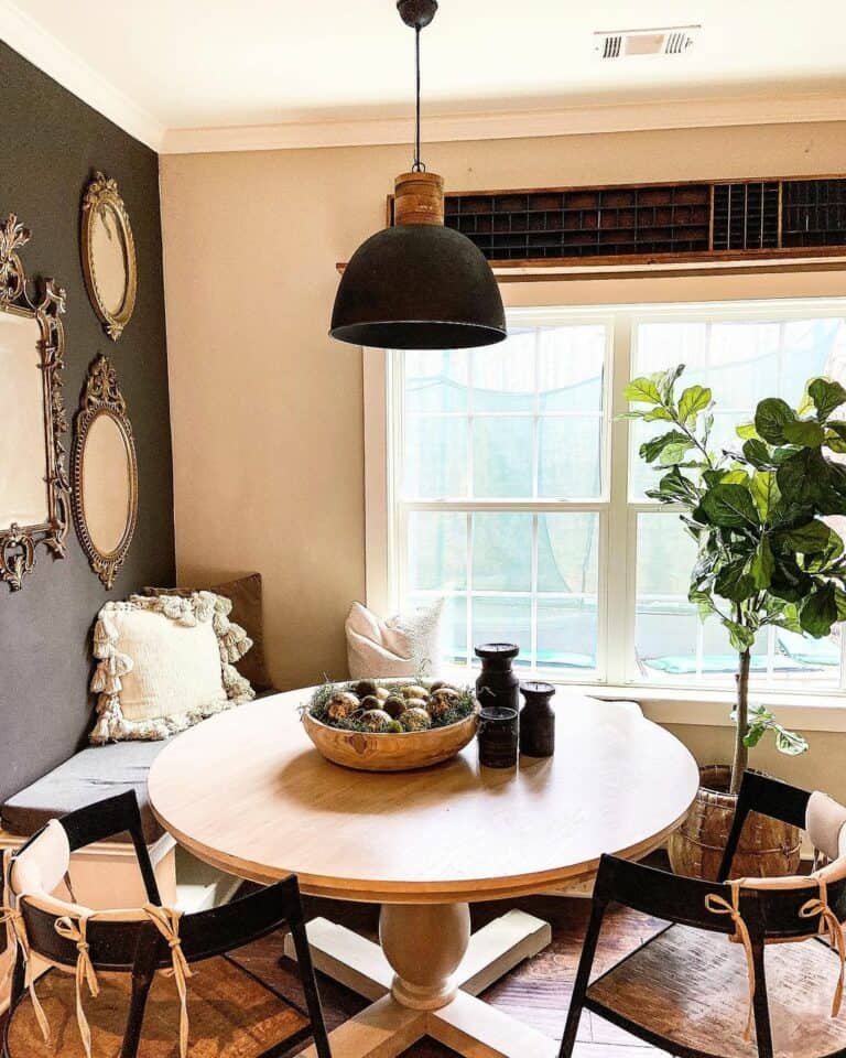 Round Light Wood Table