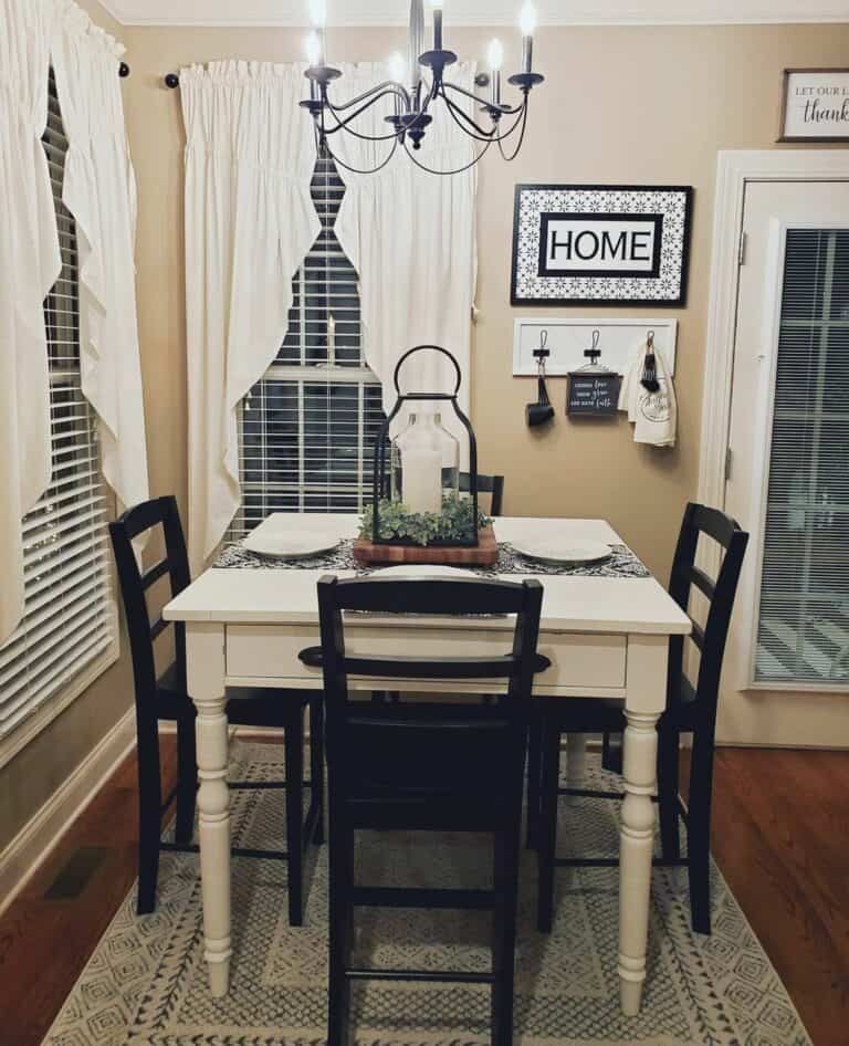 Ruffled white drapes