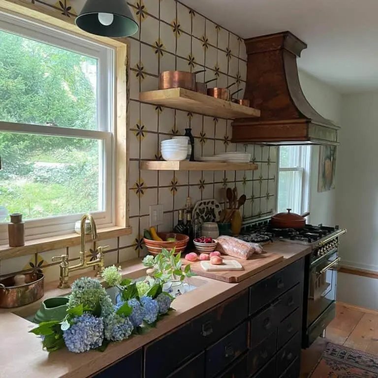 Rustic Cabinets with Butcherblock Countertop