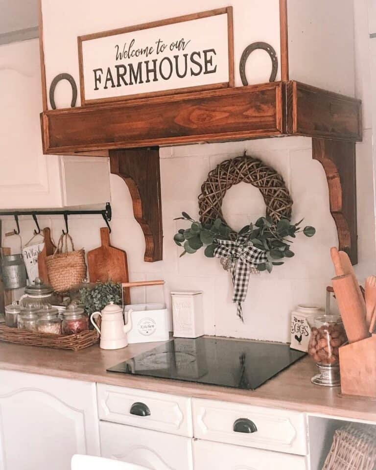 Rustic Wood Hood Vent