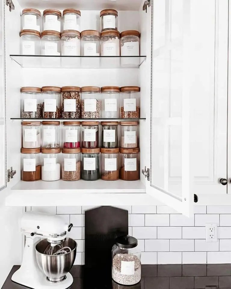 Spice Jars on Shelves